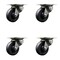 Service Caster 4'' General Duty Dolly Hard Rubber Wheel Swivel Top Plate Caster, 4PK SCC-10S414-HRS-GRY-4 - alternate 1